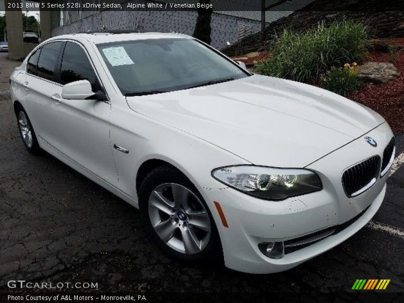 Alpine White / Venetian Beige 2013 BMW 5 Series 528i xDrive Sedan