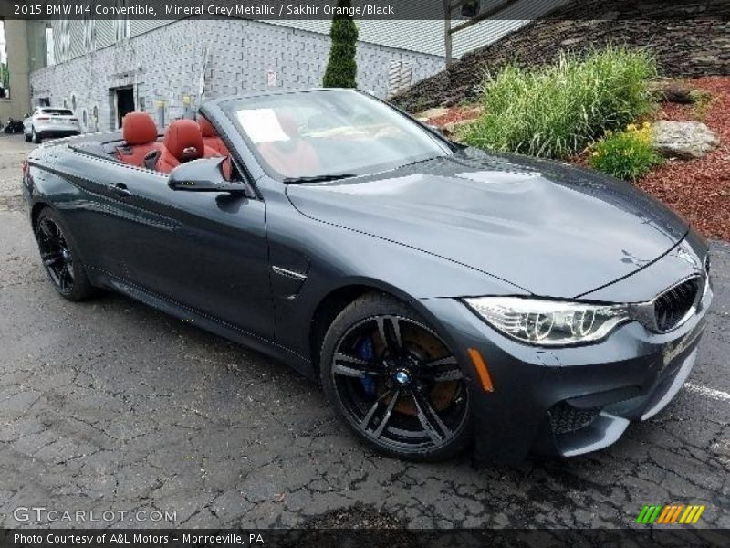 Mineral Grey Metallic / Sakhir Orange/Black 2015 BMW M4 Convertible