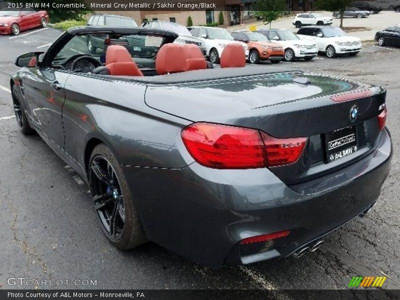 Mineral Grey Metallic / Sakhir Orange/Black 2015 BMW M4 Convertible