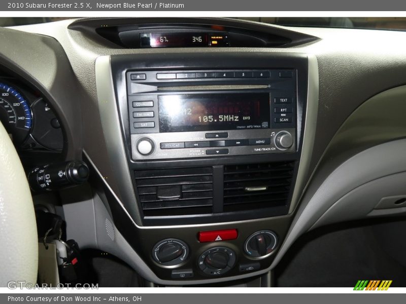 Newport Blue Pearl / Platinum 2010 Subaru Forester 2.5 X
