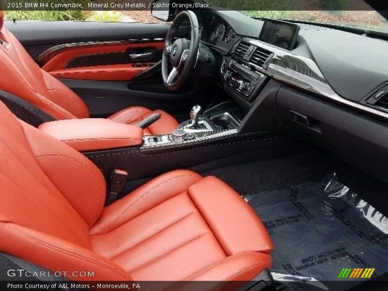 Mineral Grey Metallic / Sakhir Orange/Black 2015 BMW M4 Convertible