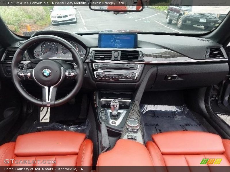 Mineral Grey Metallic / Sakhir Orange/Black 2015 BMW M4 Convertible