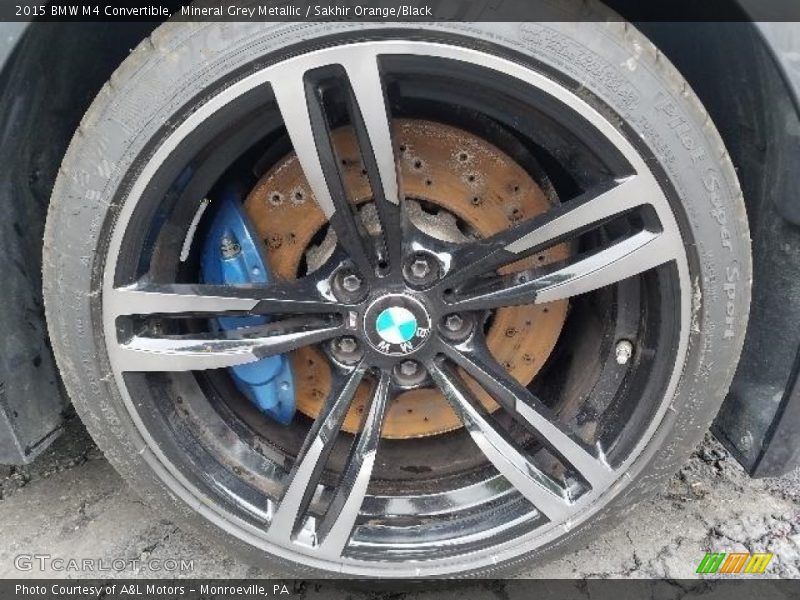 Mineral Grey Metallic / Sakhir Orange/Black 2015 BMW M4 Convertible