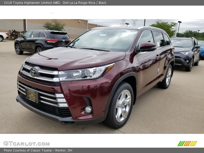 Ooh La La Rouge Mica / Black 2018 Toyota Highlander Limited AWD