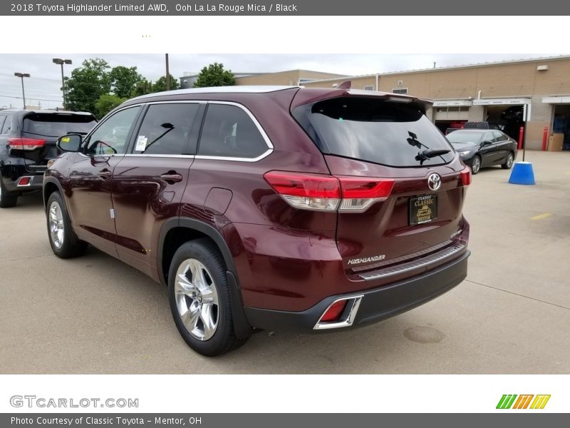 Ooh La La Rouge Mica / Black 2018 Toyota Highlander Limited AWD