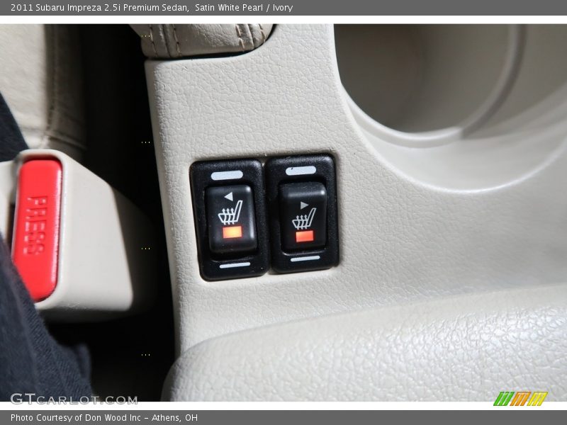 Satin White Pearl / Ivory 2011 Subaru Impreza 2.5i Premium Sedan