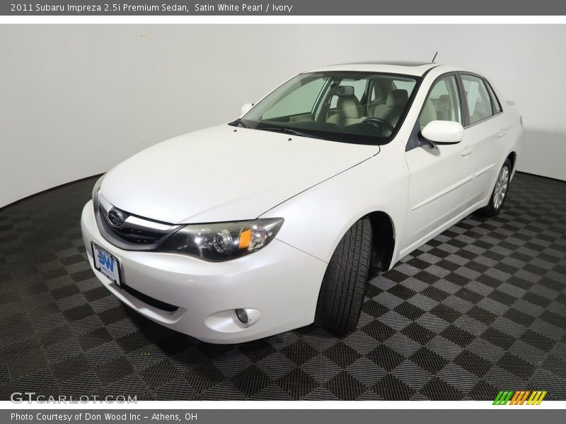Satin White Pearl / Ivory 2011 Subaru Impreza 2.5i Premium Sedan