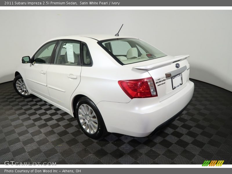 Satin White Pearl / Ivory 2011 Subaru Impreza 2.5i Premium Sedan