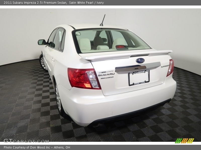 Satin White Pearl / Ivory 2011 Subaru Impreza 2.5i Premium Sedan
