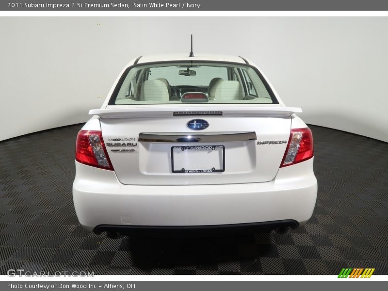 Satin White Pearl / Ivory 2011 Subaru Impreza 2.5i Premium Sedan