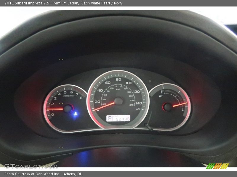 Satin White Pearl / Ivory 2011 Subaru Impreza 2.5i Premium Sedan
