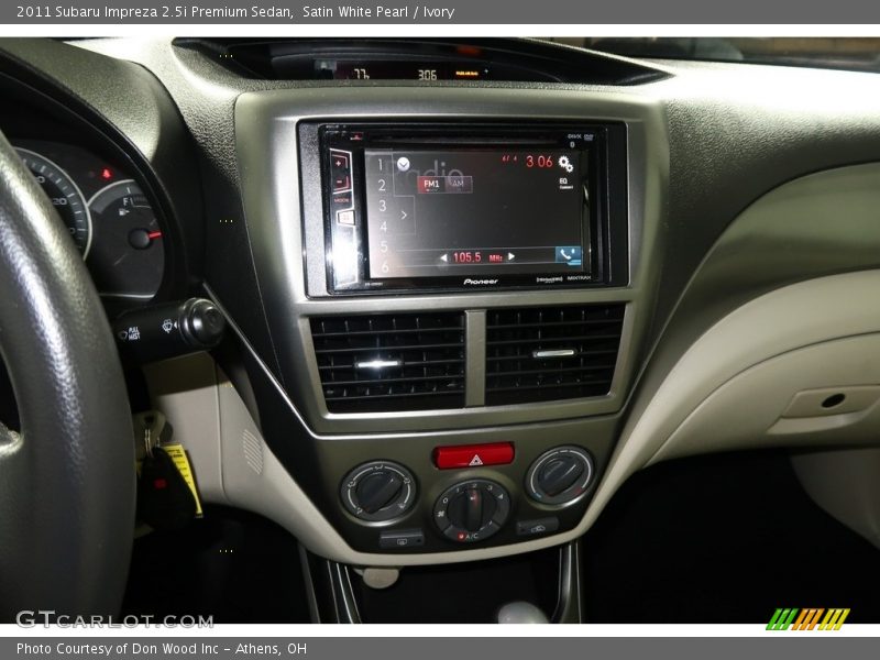 Satin White Pearl / Ivory 2011 Subaru Impreza 2.5i Premium Sedan