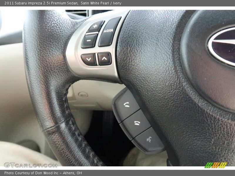 Satin White Pearl / Ivory 2011 Subaru Impreza 2.5i Premium Sedan