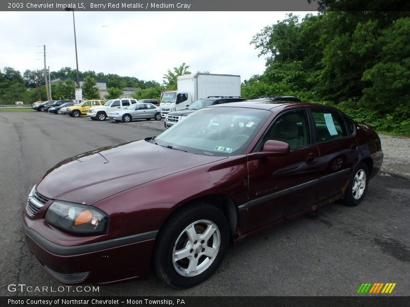 Berry Red Metallic / Medium Gray 2003 Chevrolet Impala LS