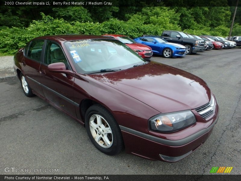 Berry Red Metallic / Medium Gray 2003 Chevrolet Impala LS