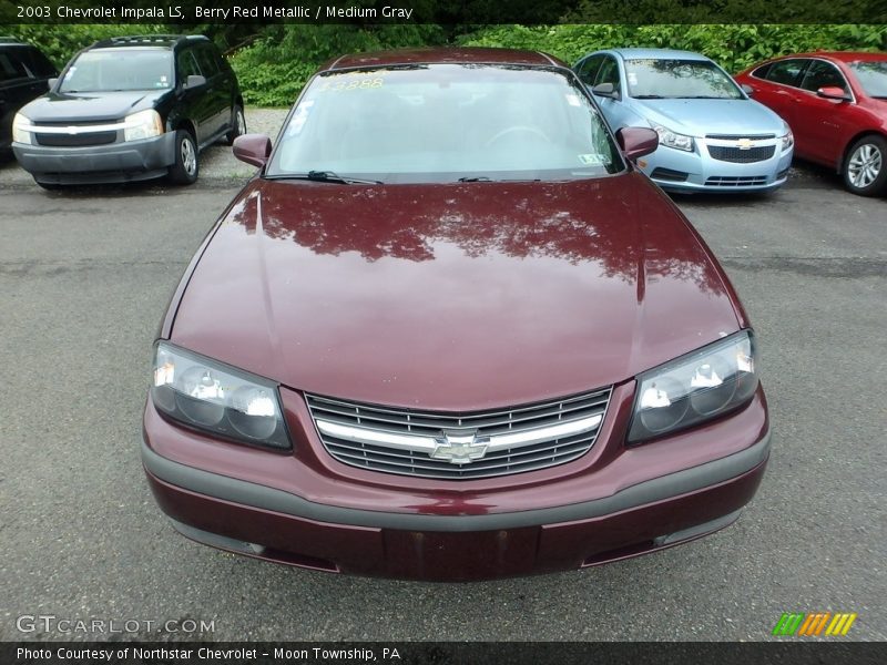 Berry Red Metallic / Medium Gray 2003 Chevrolet Impala LS