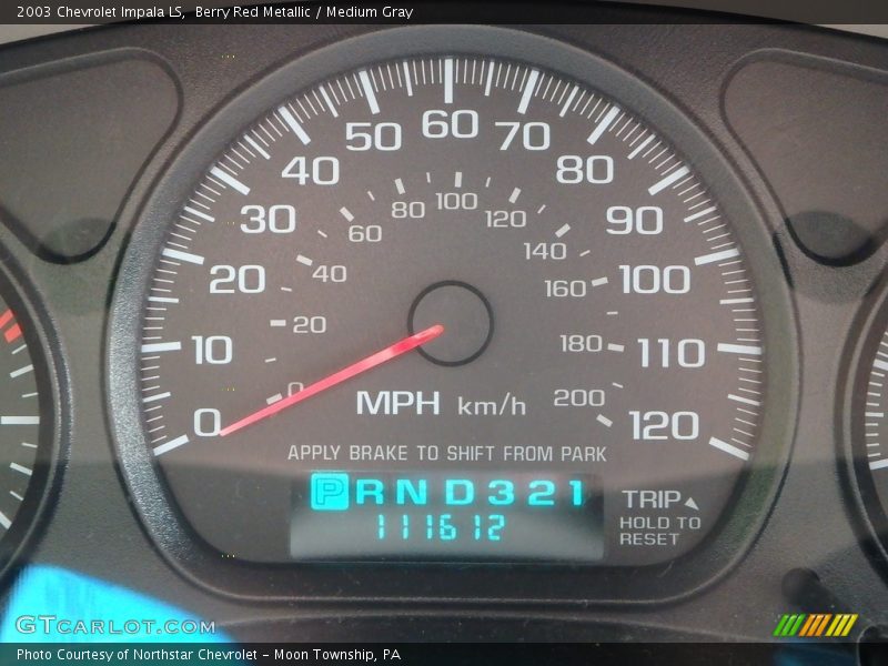Berry Red Metallic / Medium Gray 2003 Chevrolet Impala LS