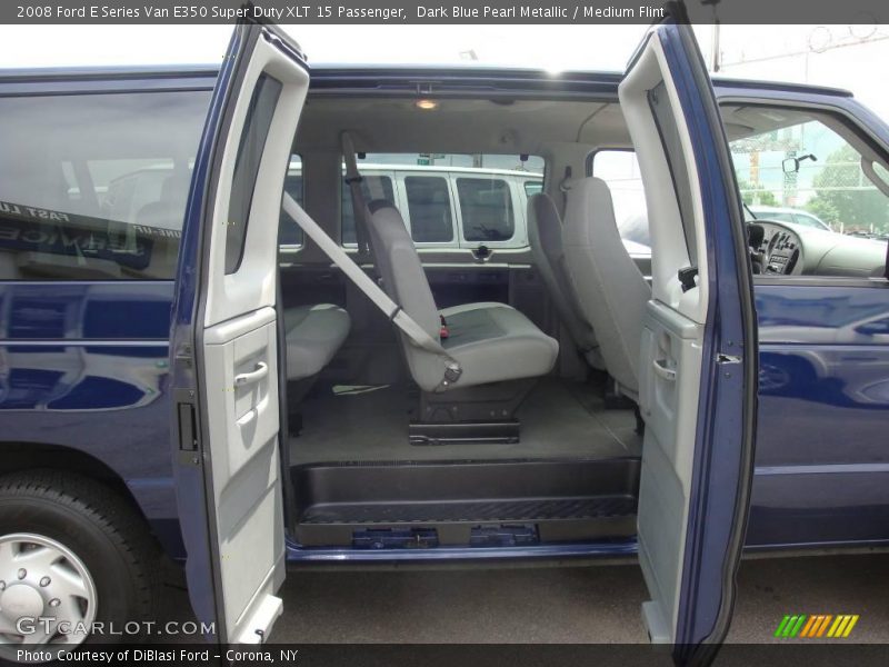Dark Blue Pearl Metallic / Medium Flint 2008 Ford E Series Van E350 Super Duty XLT 15 Passenger