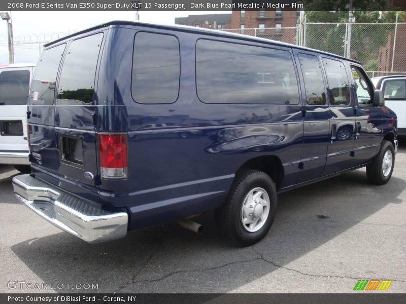 Dark Blue Pearl Metallic / Medium Flint 2008 Ford E Series Van E350 Super Duty XLT 15 Passenger