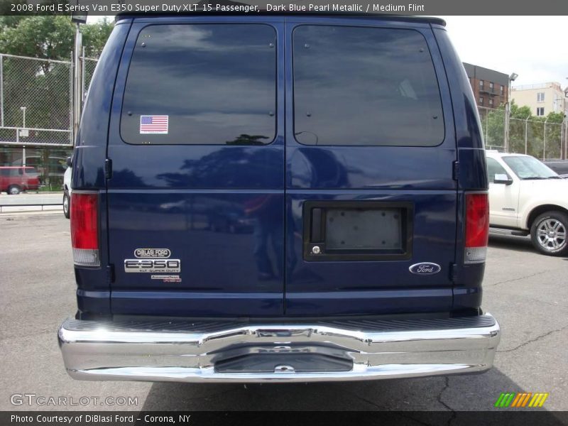 Dark Blue Pearl Metallic / Medium Flint 2008 Ford E Series Van E350 Super Duty XLT 15 Passenger