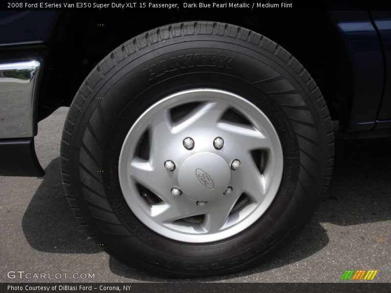 Dark Blue Pearl Metallic / Medium Flint 2008 Ford E Series Van E350 Super Duty XLT 15 Passenger