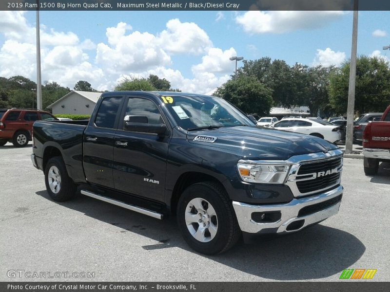 Maximum Steel Metallic / Black/Diesel Gray 2019 Ram 1500 Big Horn Quad Cab