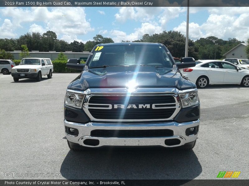 Maximum Steel Metallic / Black/Diesel Gray 2019 Ram 1500 Big Horn Quad Cab