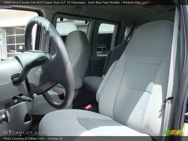 Dark Blue Pearl Metallic / Medium Flint 2008 Ford E Series Van E350 Super Duty XLT 15 Passenger