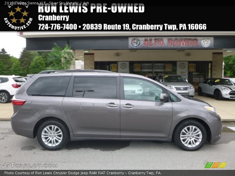 Silver Sky Metallic / Ash 2015 Toyota Sienna XLE