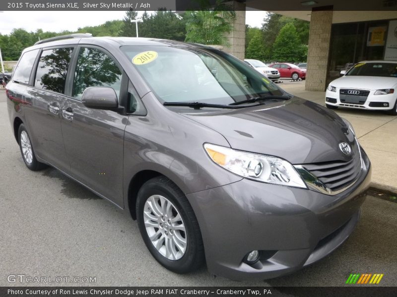 Silver Sky Metallic / Ash 2015 Toyota Sienna XLE