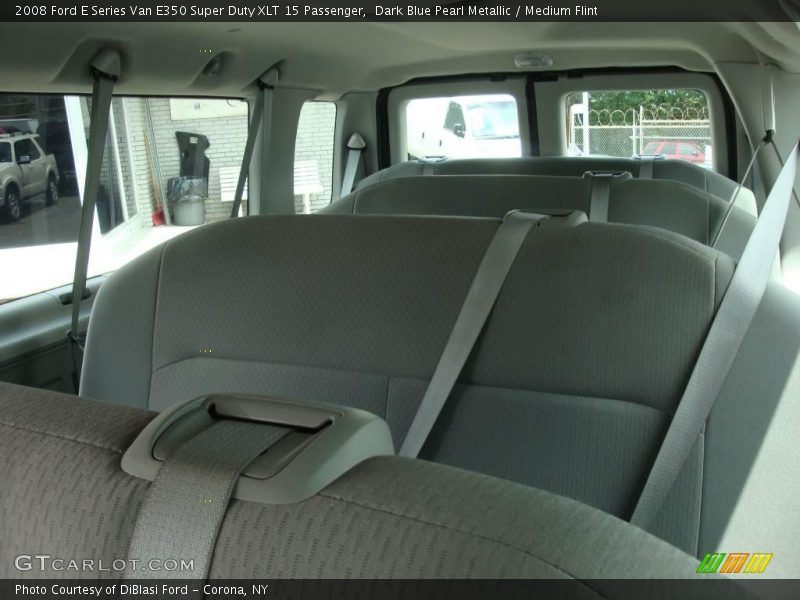 Dark Blue Pearl Metallic / Medium Flint 2008 Ford E Series Van E350 Super Duty XLT 15 Passenger