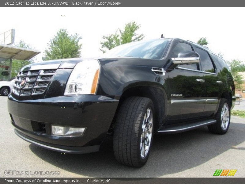 Black Raven / Ebony/Ebony 2012 Cadillac Escalade Luxury AWD