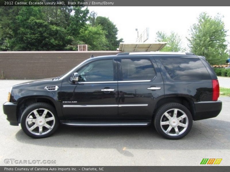 Black Raven / Ebony/Ebony 2012 Cadillac Escalade Luxury AWD