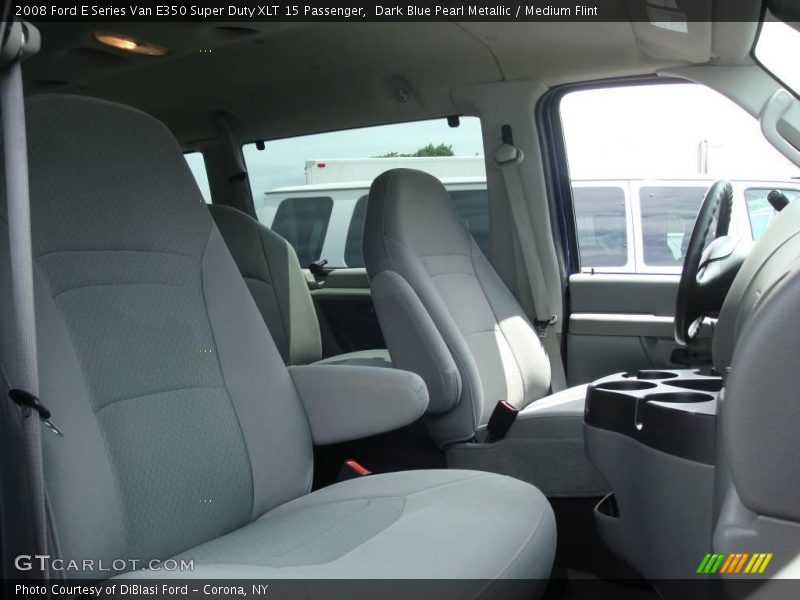 Dark Blue Pearl Metallic / Medium Flint 2008 Ford E Series Van E350 Super Duty XLT 15 Passenger