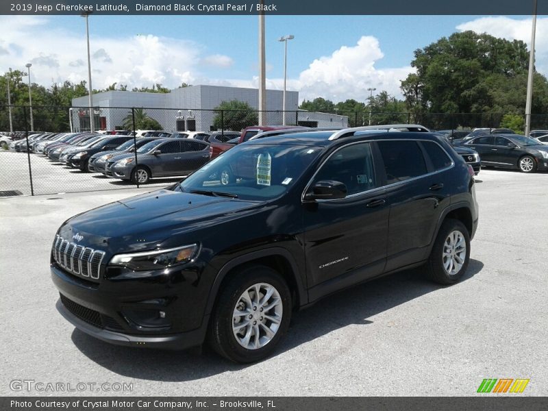 Diamond Black Crystal Pearl / Black 2019 Jeep Cherokee Latitude