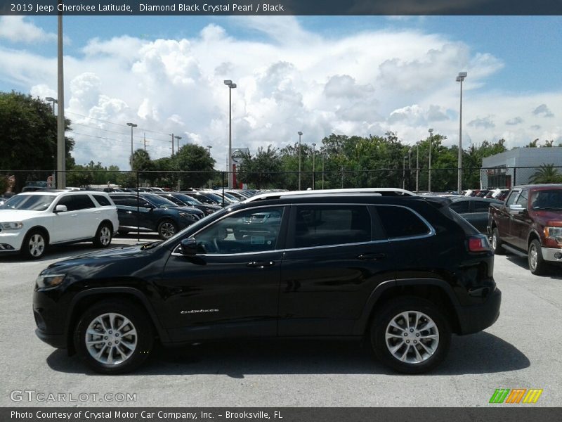 Diamond Black Crystal Pearl / Black 2019 Jeep Cherokee Latitude