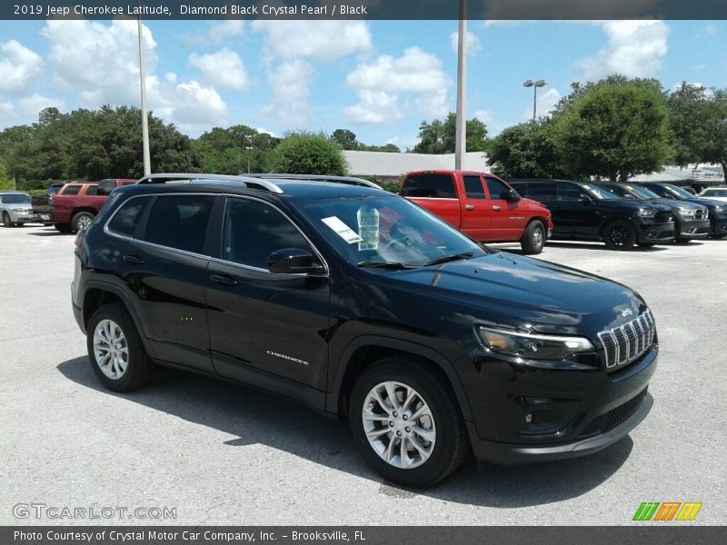 Diamond Black Crystal Pearl / Black 2019 Jeep Cherokee Latitude