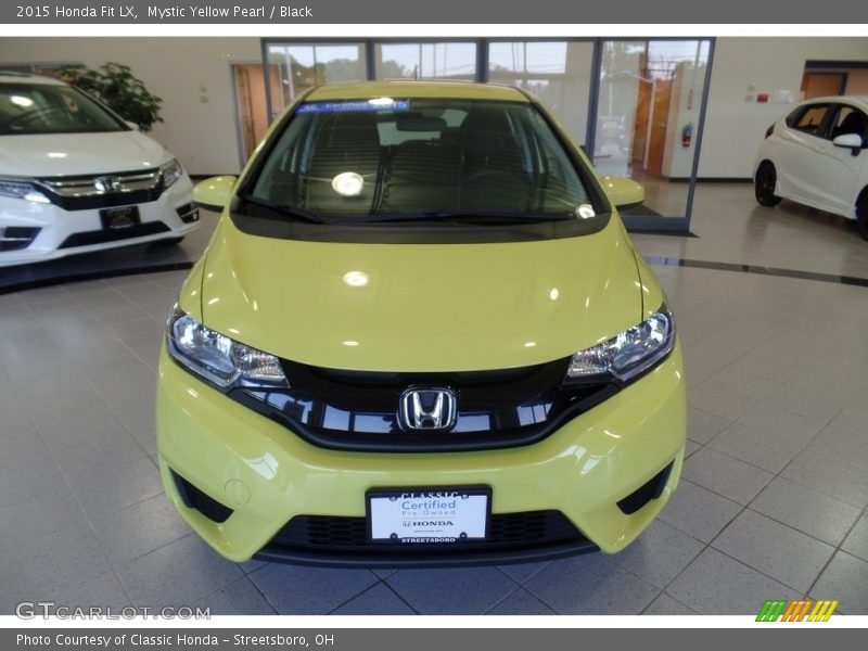 Mystic Yellow Pearl / Black 2015 Honda Fit LX