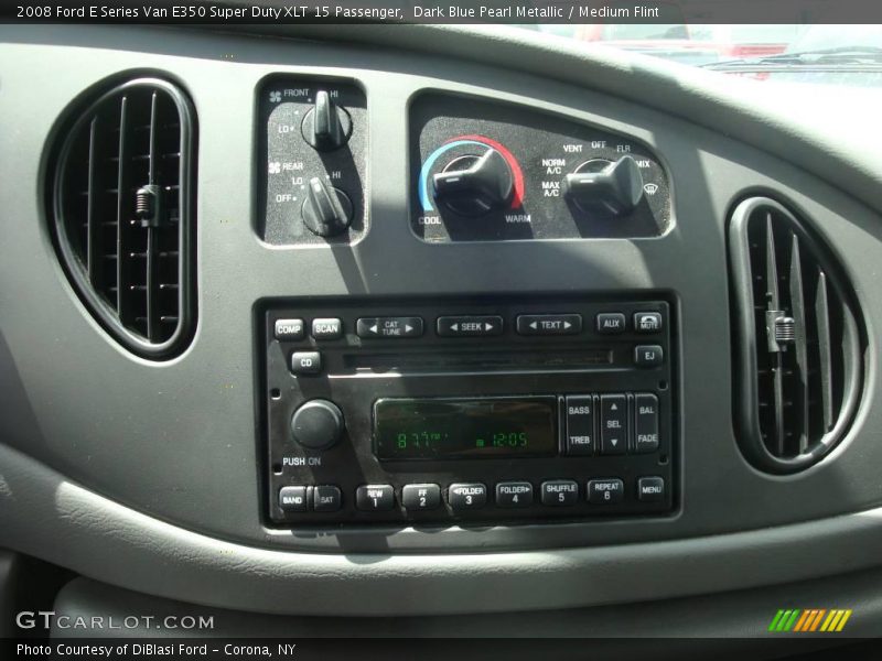 Dark Blue Pearl Metallic / Medium Flint 2008 Ford E Series Van E350 Super Duty XLT 15 Passenger