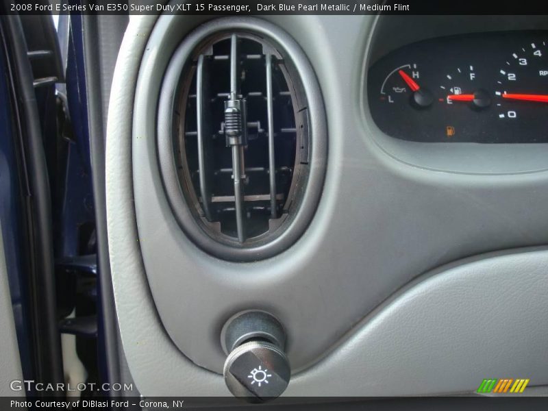 Dark Blue Pearl Metallic / Medium Flint 2008 Ford E Series Van E350 Super Duty XLT 15 Passenger