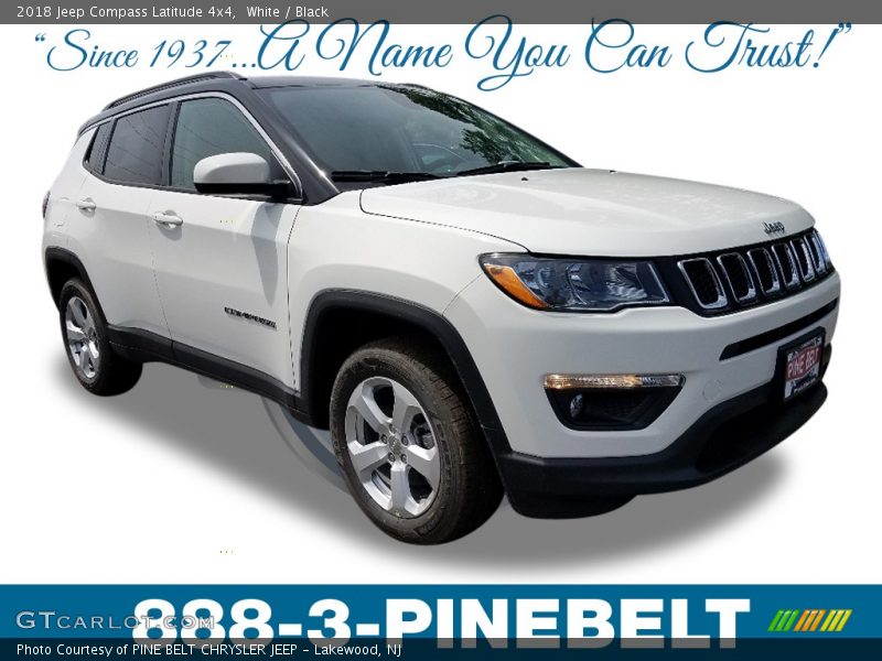 White / Black 2018 Jeep Compass Latitude 4x4