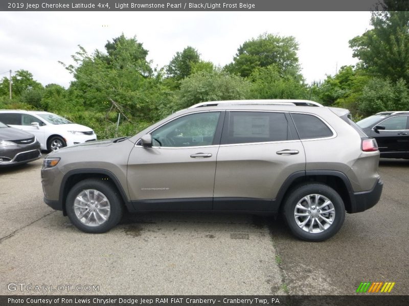 Light Brownstone Pearl / Black/Light Frost Beige 2019 Jeep Cherokee Latitude 4x4