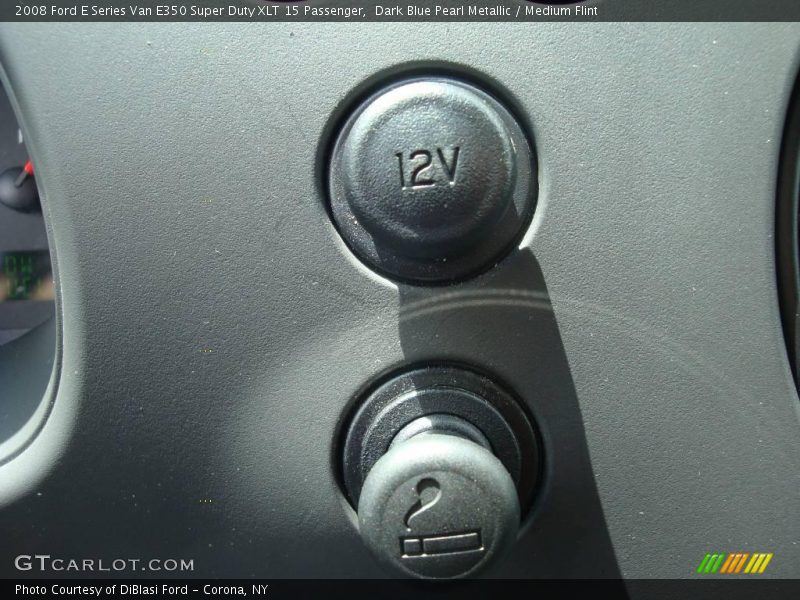 Dark Blue Pearl Metallic / Medium Flint 2008 Ford E Series Van E350 Super Duty XLT 15 Passenger