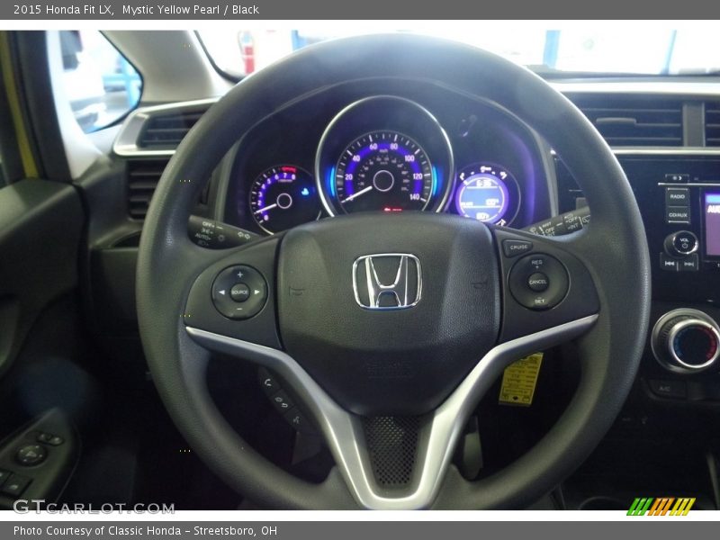 Mystic Yellow Pearl / Black 2015 Honda Fit LX