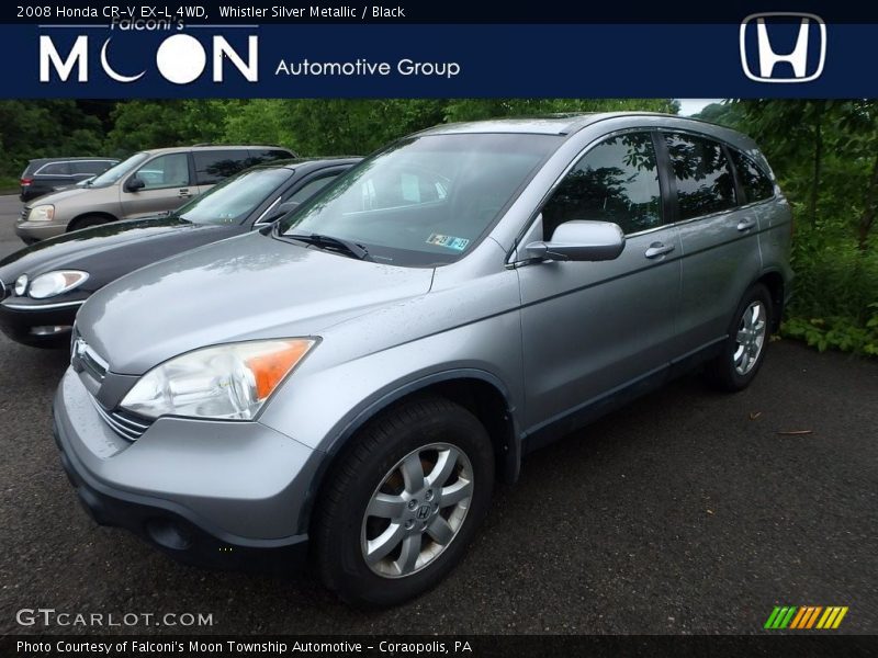 Whistler Silver Metallic / Black 2008 Honda CR-V EX-L 4WD