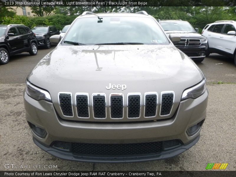 Light Brownstone Pearl / Black/Light Frost Beige 2019 Jeep Cherokee Latitude 4x4