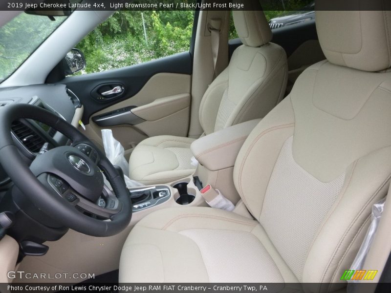 Light Brownstone Pearl / Black/Light Frost Beige 2019 Jeep Cherokee Latitude 4x4