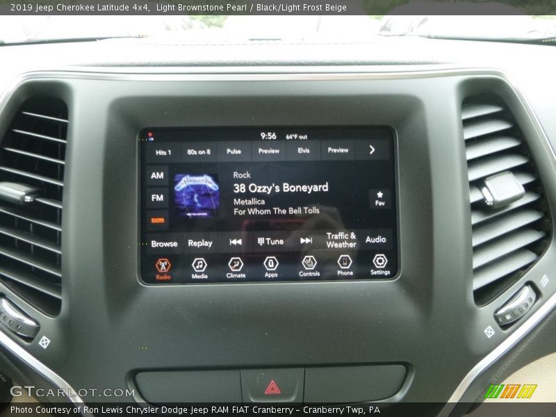 Light Brownstone Pearl / Black/Light Frost Beige 2019 Jeep Cherokee Latitude 4x4