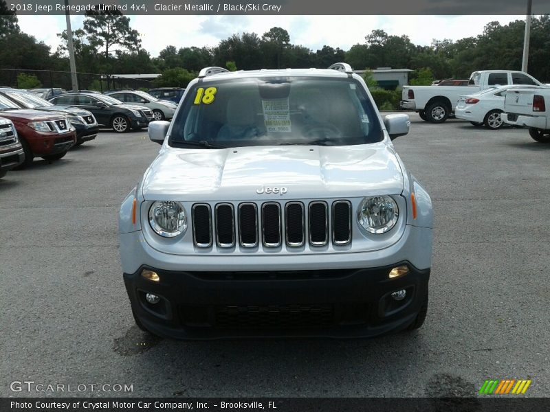 Glacier Metallic / Black/Ski Grey 2018 Jeep Renegade Limited 4x4