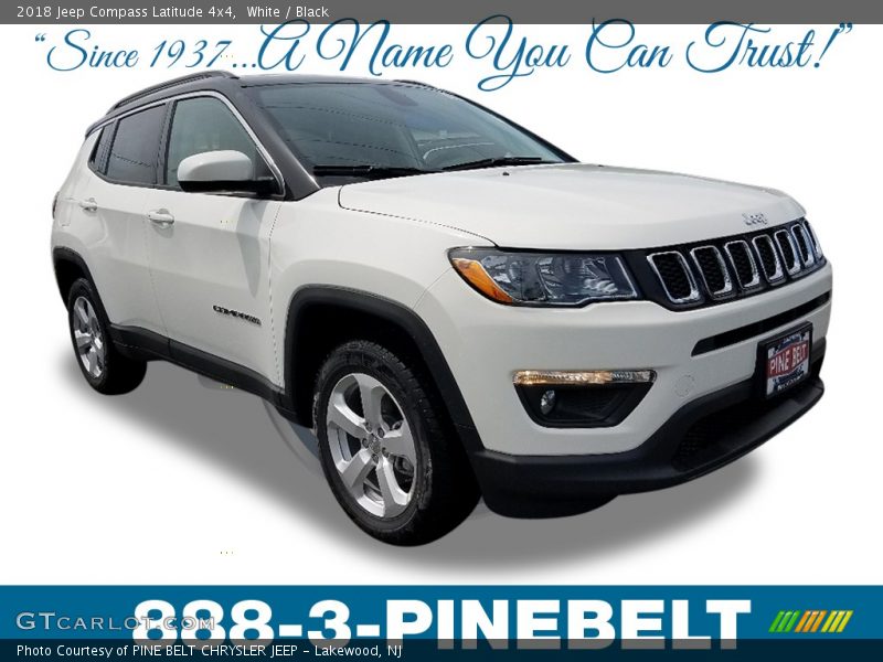 White / Black 2018 Jeep Compass Latitude 4x4